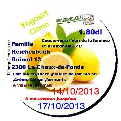 Yogourt Citron